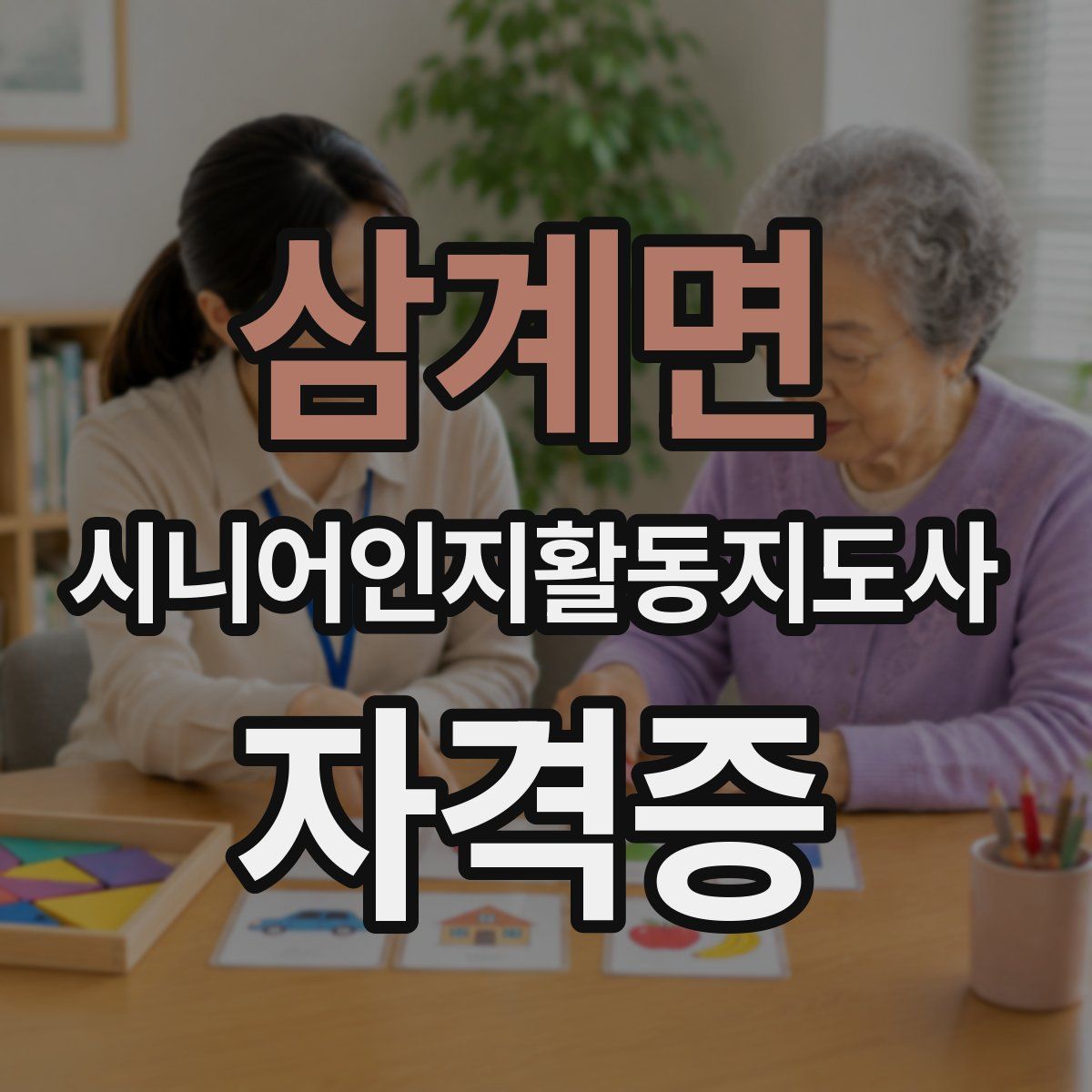 삼계면 시니어인지활동지도사 자격증