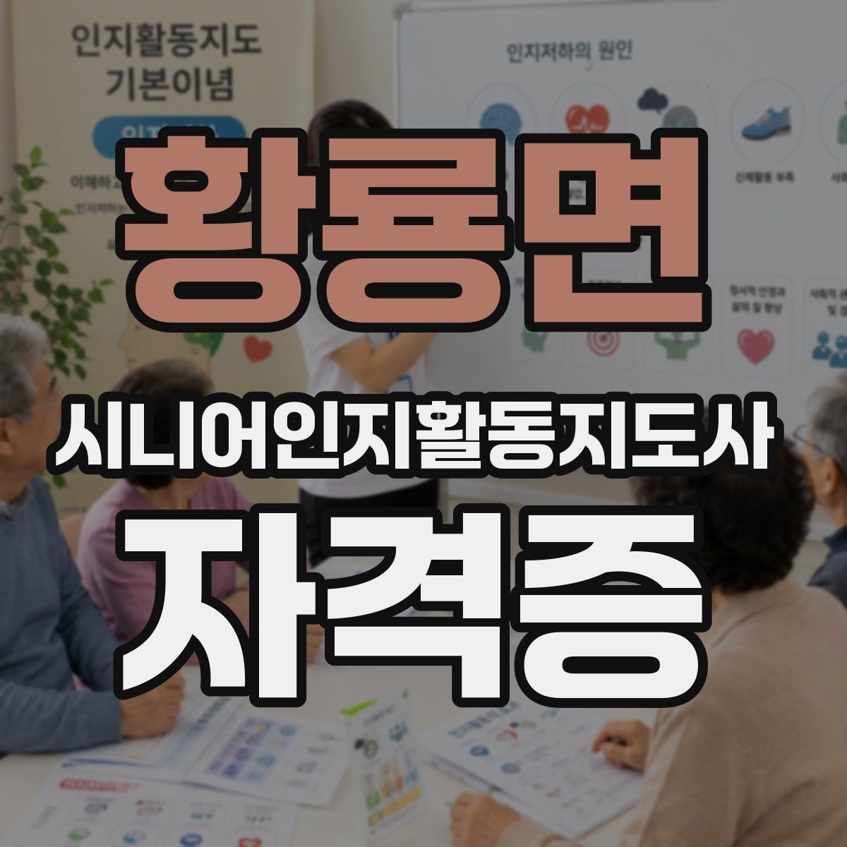 황룡면 시니어인지활동지도사 자격증