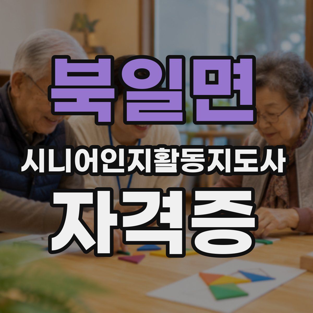 북일면 시니어인지활동지도사 자격증