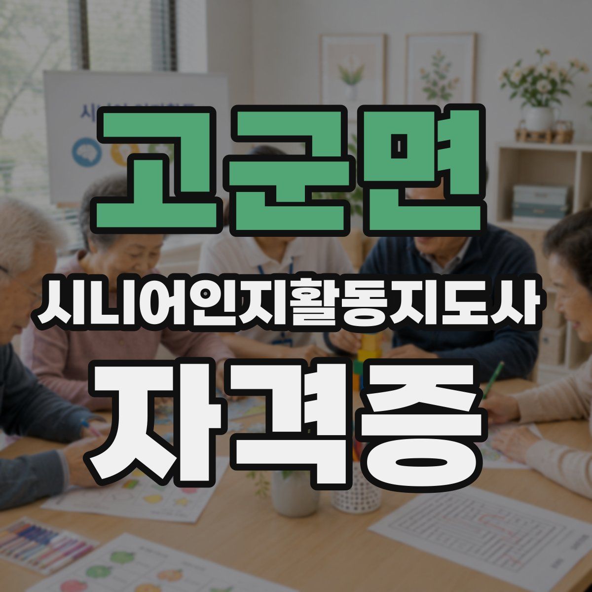 고군면 시니어인지활동지도사 자격증