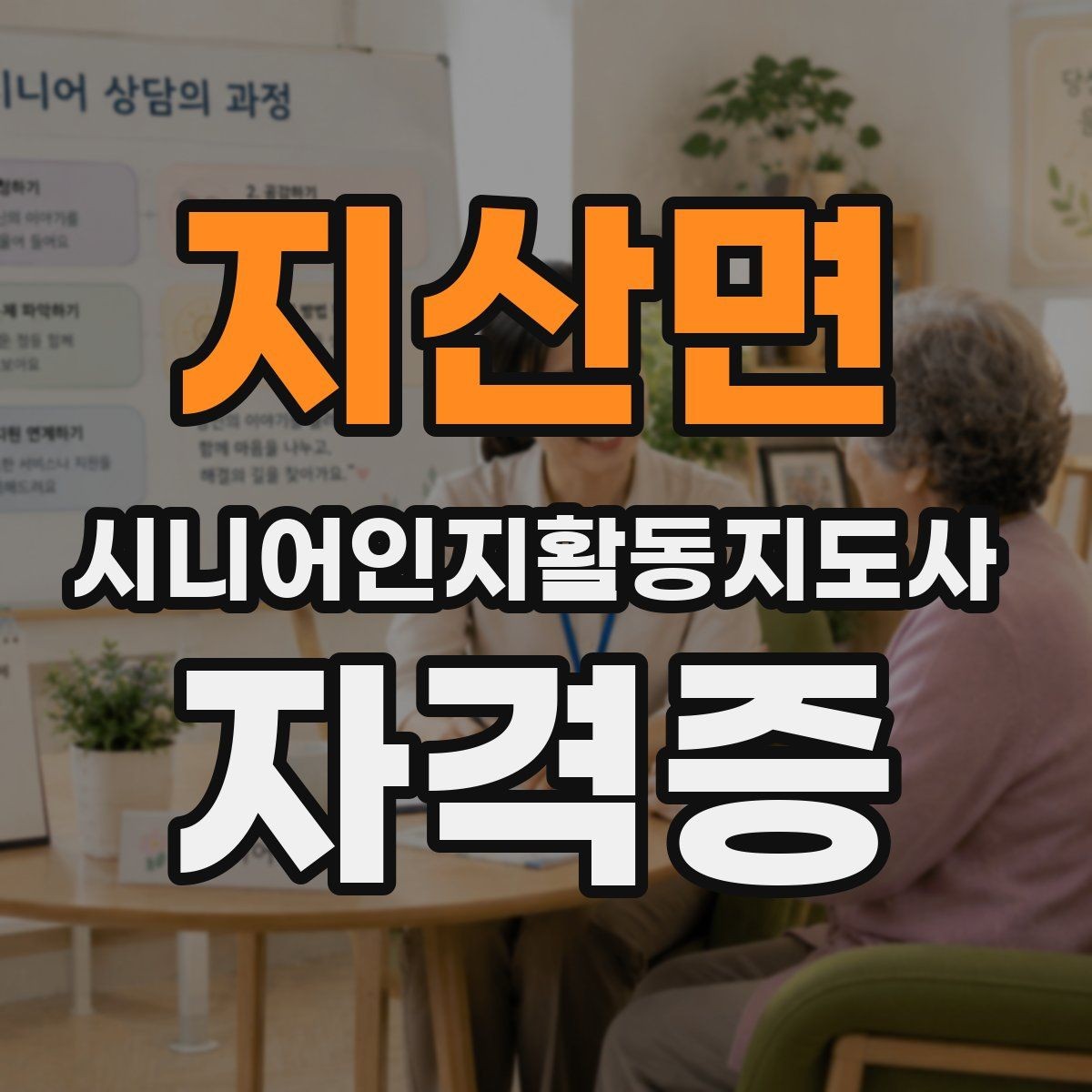 지산면 시니어인지활동지도사 자격증 취득 전에 확인할 자격 요건
