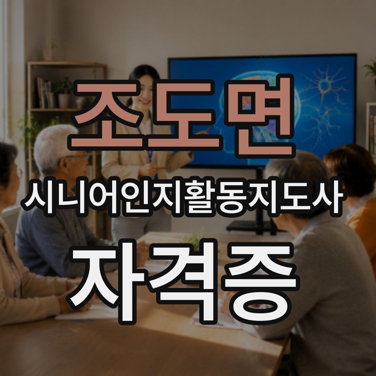 조도면 시니어인지활동지도사 자격증