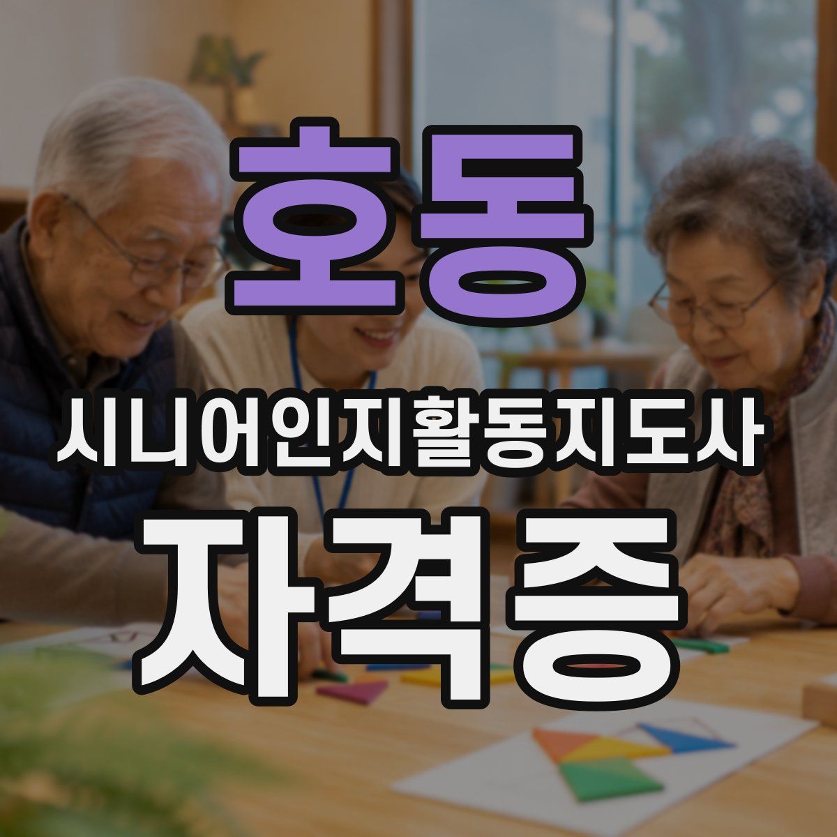 호동 시니어인지활동지도사 자격증