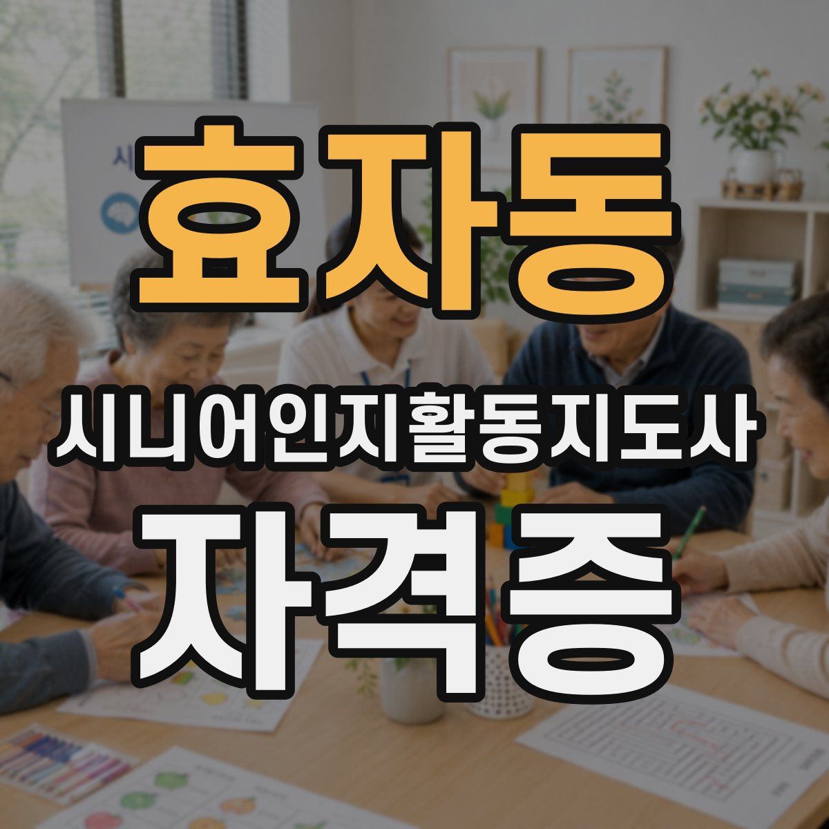 효자동 시니어인지활동지도사 자격증