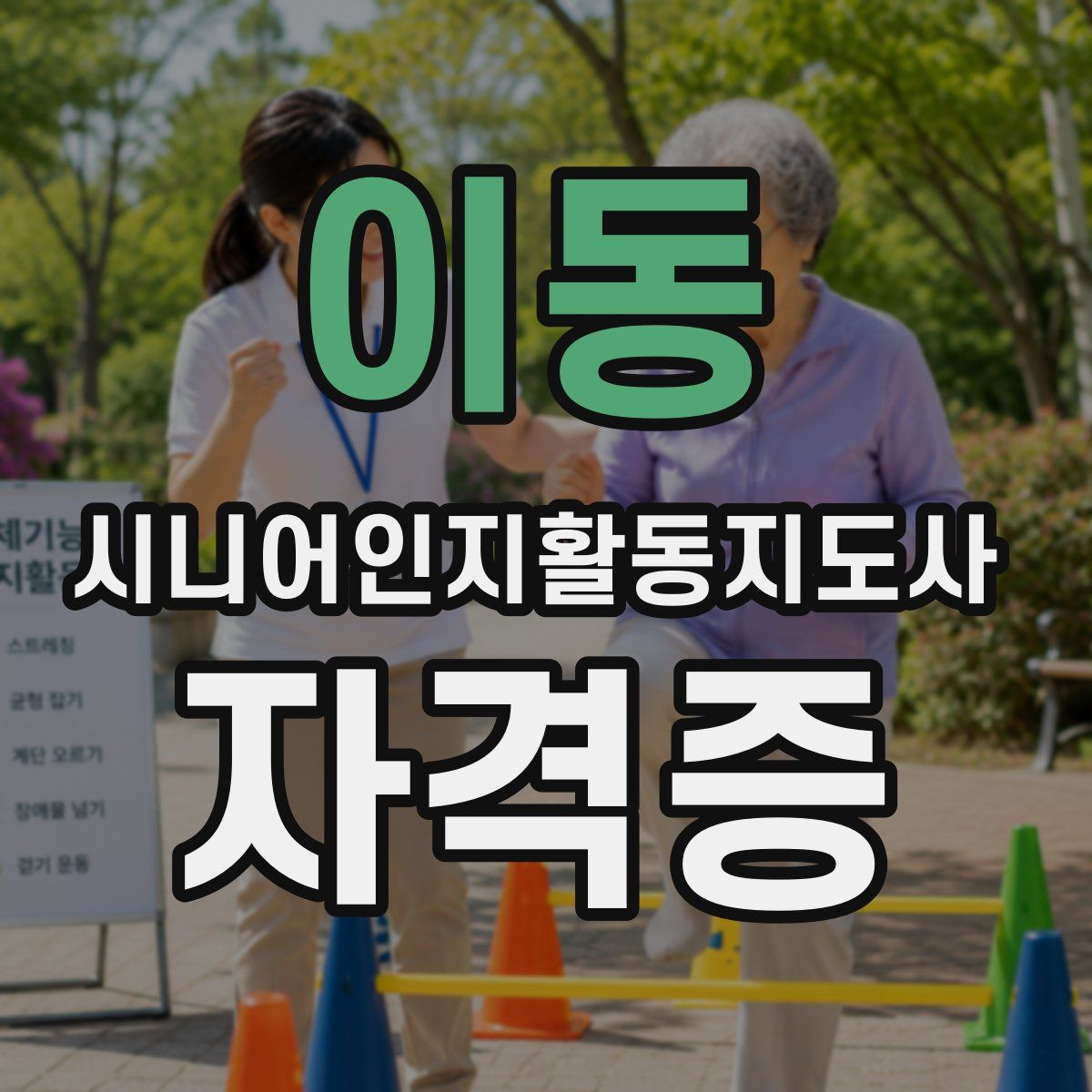이동 시니어인지활동지도사 자격증