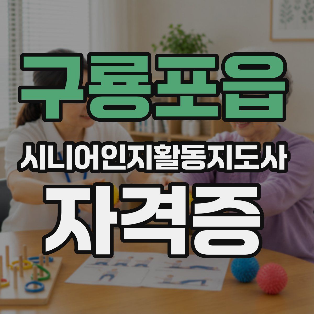구룡포읍 시니어인지활동지도사 자격증