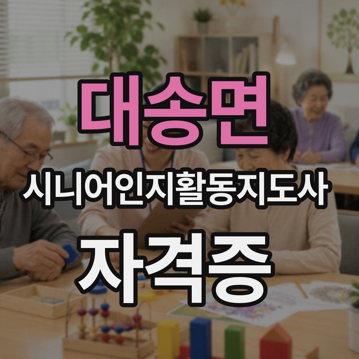 대송면 시니어인지활동지도사 자격증