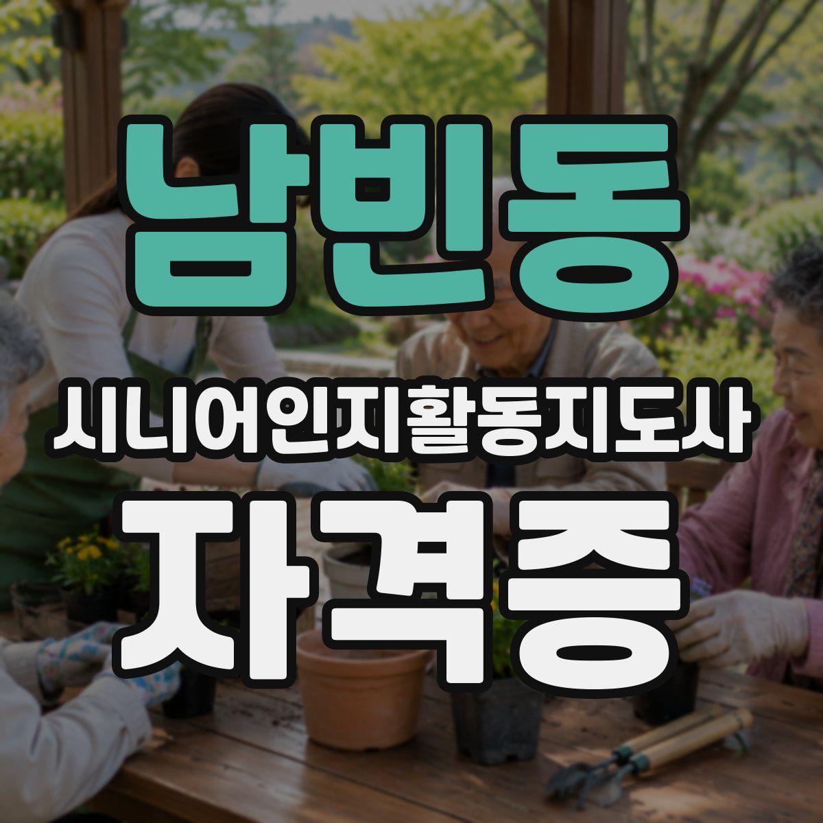 남빈동 시니어인지활동지도사 자격증