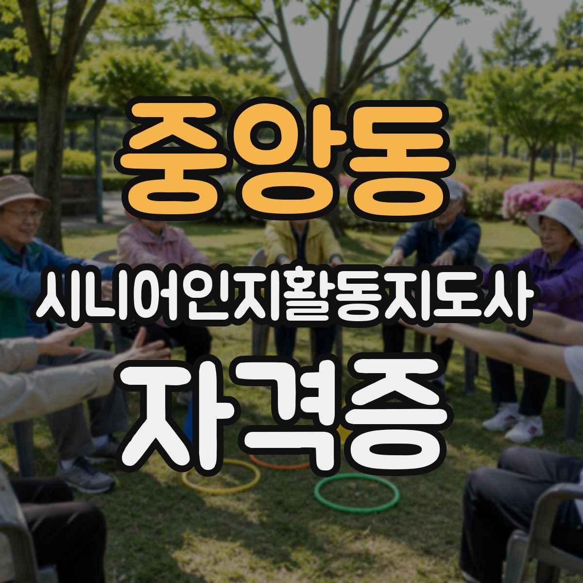 중앙동 시니어인지활동지도사 자격증