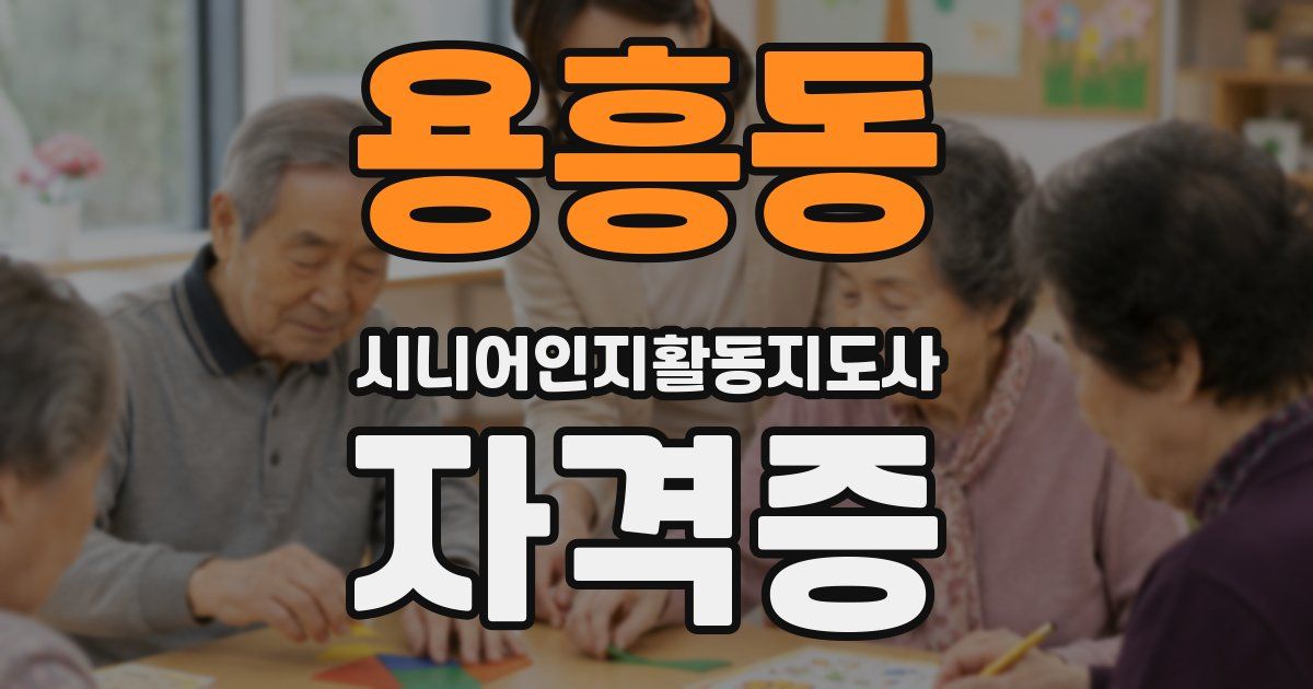 용흥동 시니어인지활동지도사 자격증