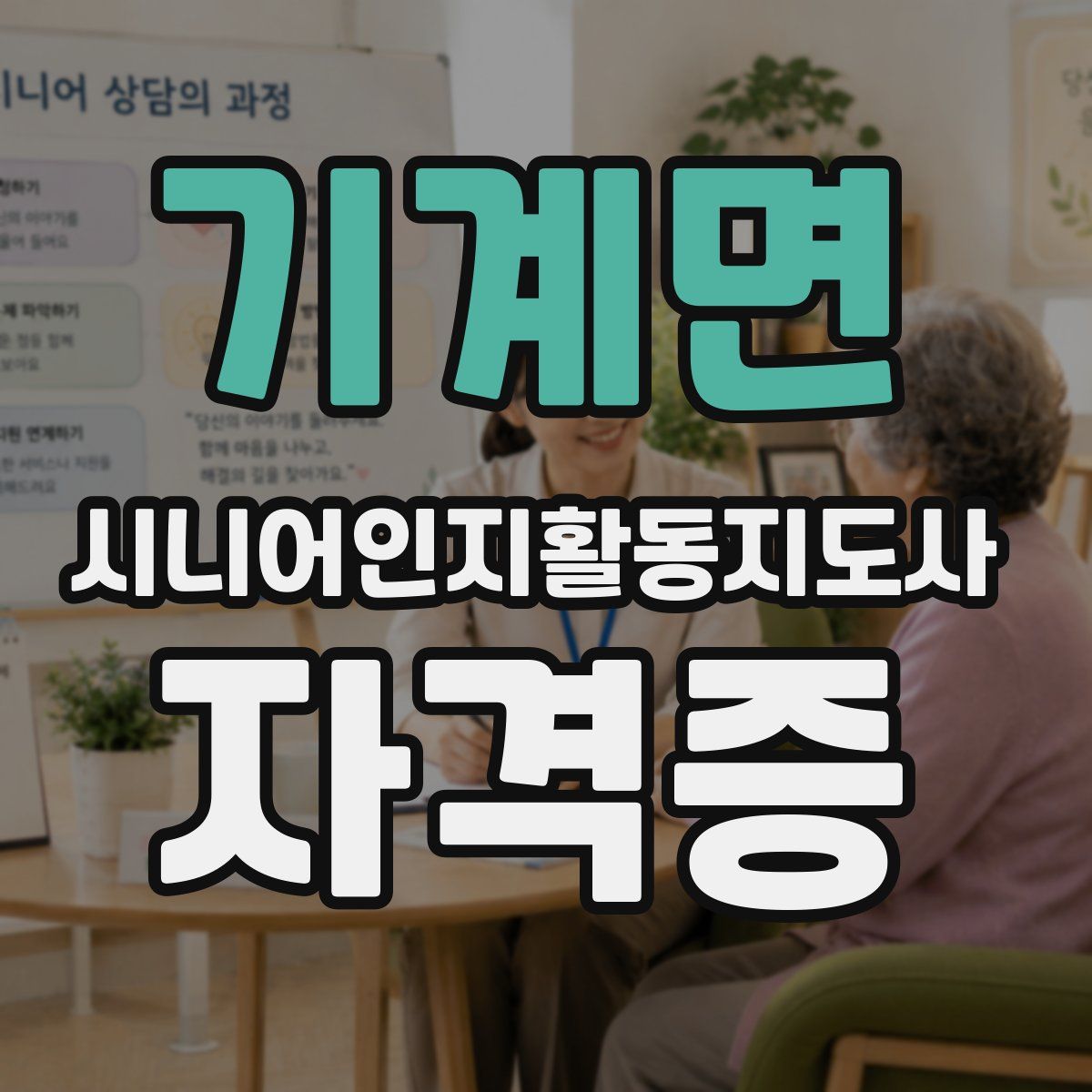 기계면 시니어인지활동지도사 자격증