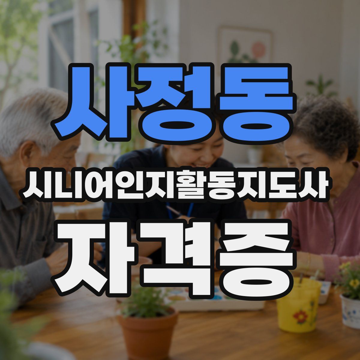 사정동 시니어인지활동지도사 자격증