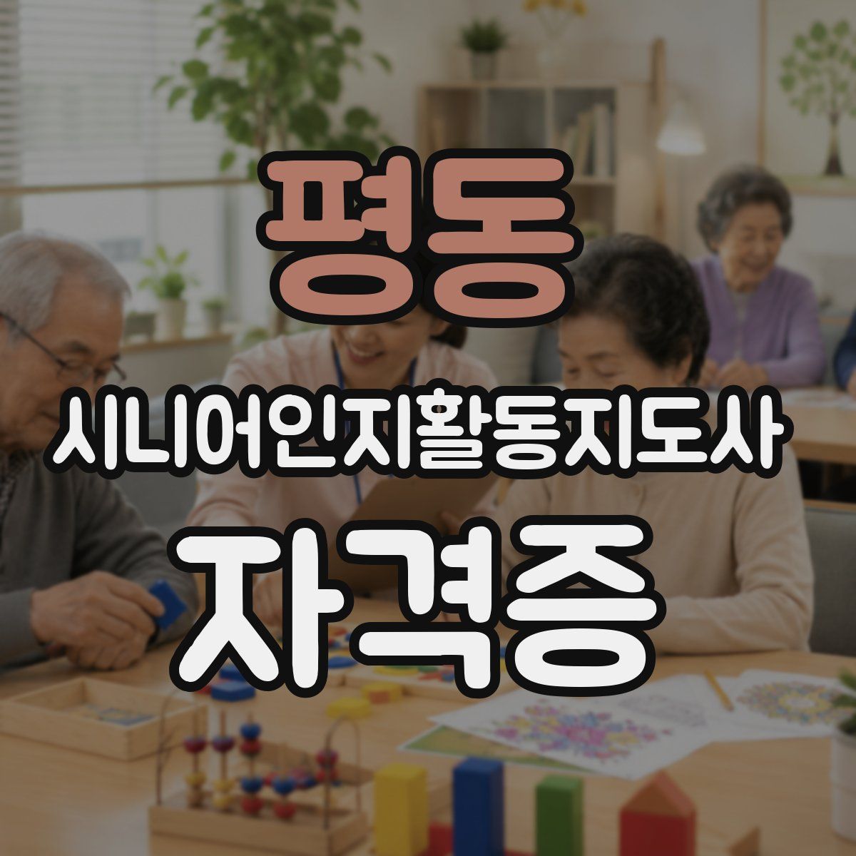 평동 시니어인지활동지도사 자격증