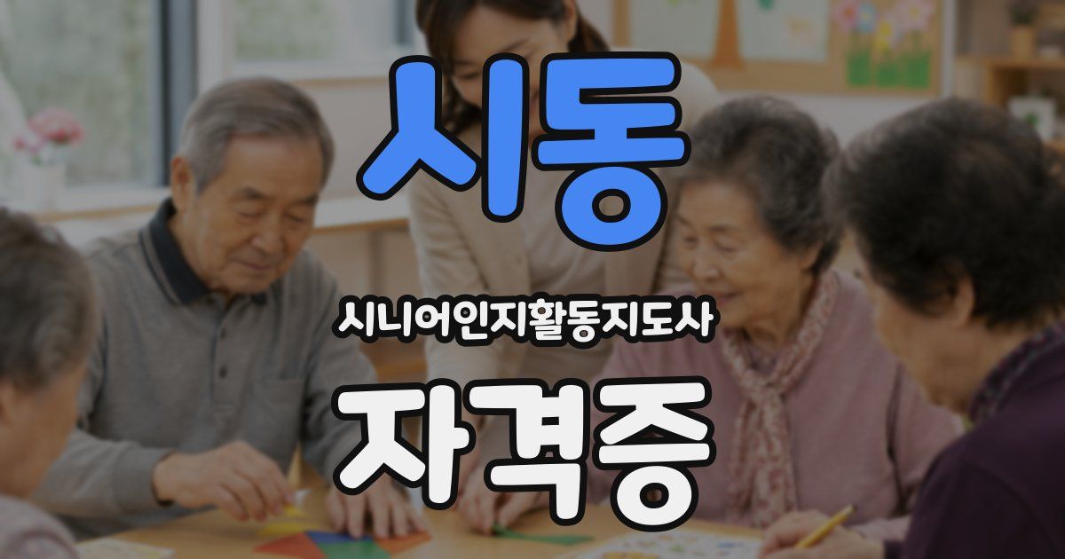 시동 시니어인지활동지도사 자격증