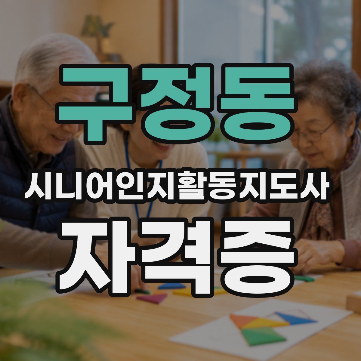 구정동 시니어인지활동지도사 자격증