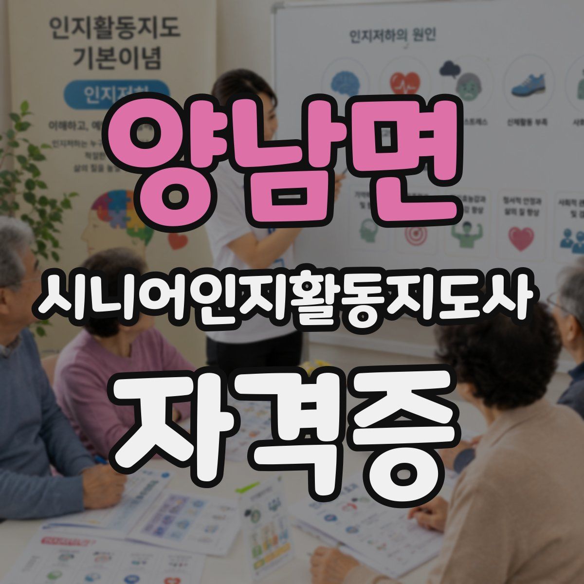 양남면 시니어인지활동지도사 자격증