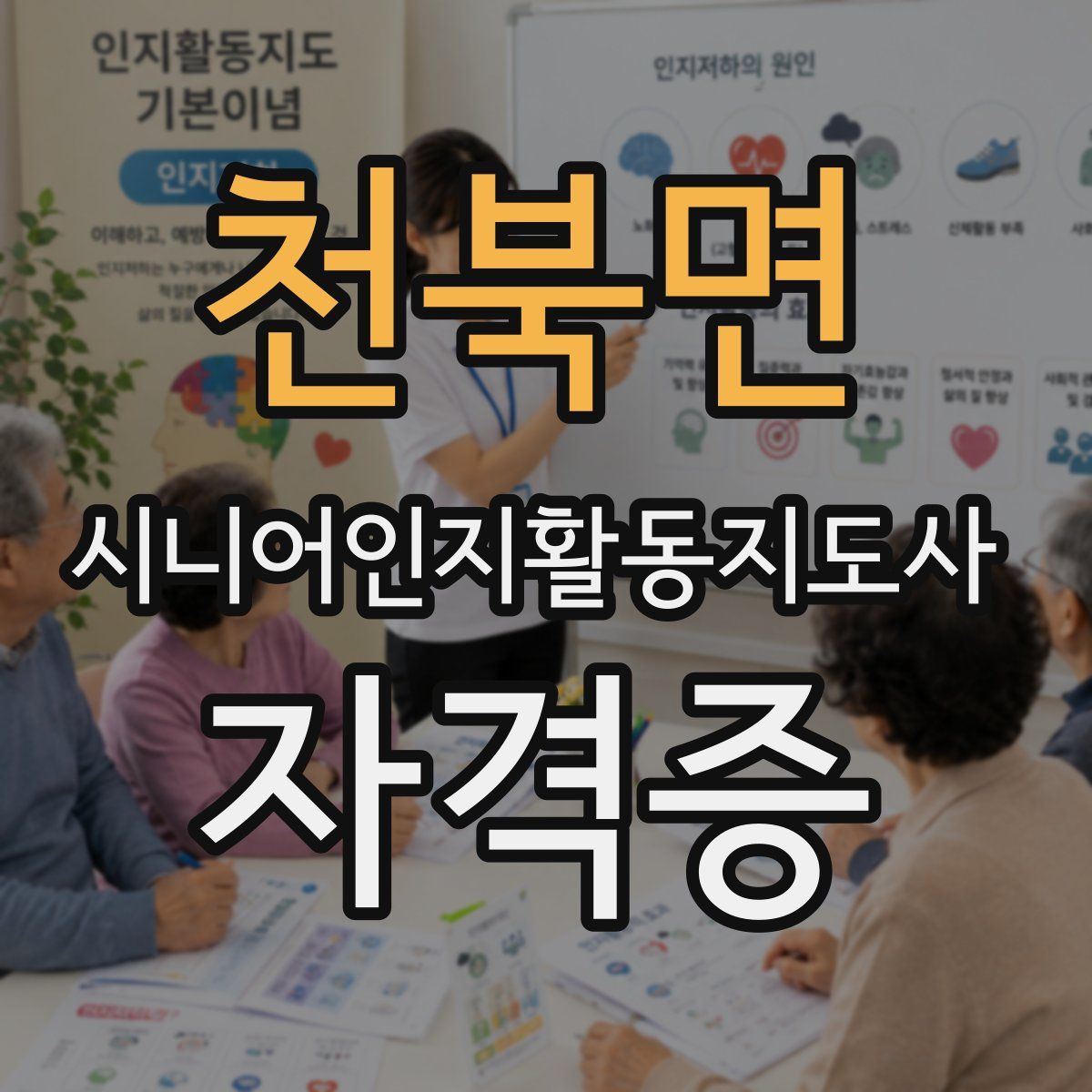 천북면 시니어인지활동지도사 자격증