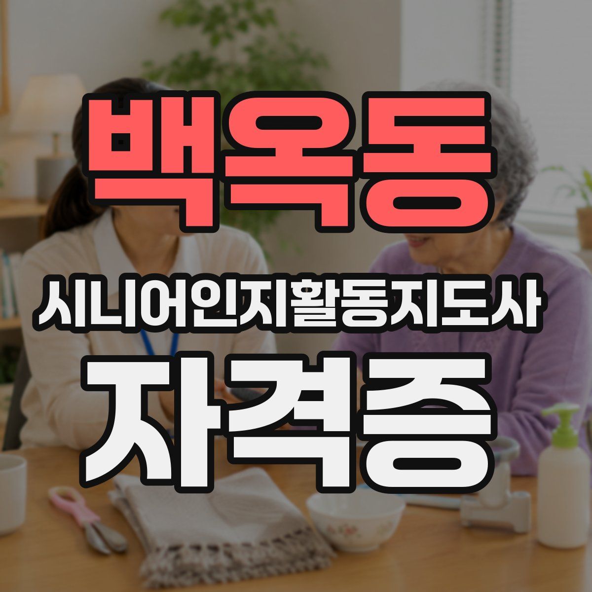 백옥동 시니어인지활동지도사 자격증