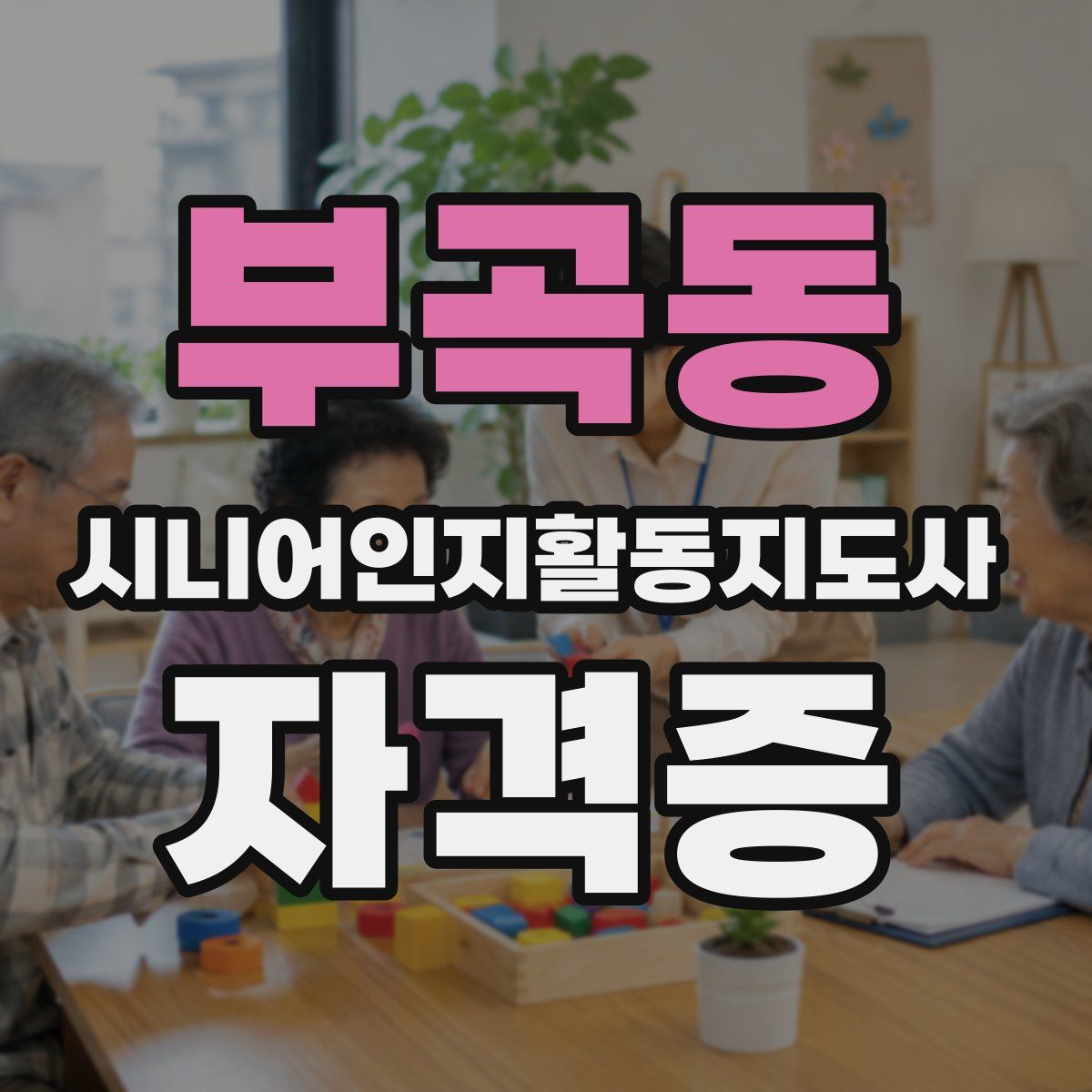 부곡동 시니어인지활동지도사 자격증