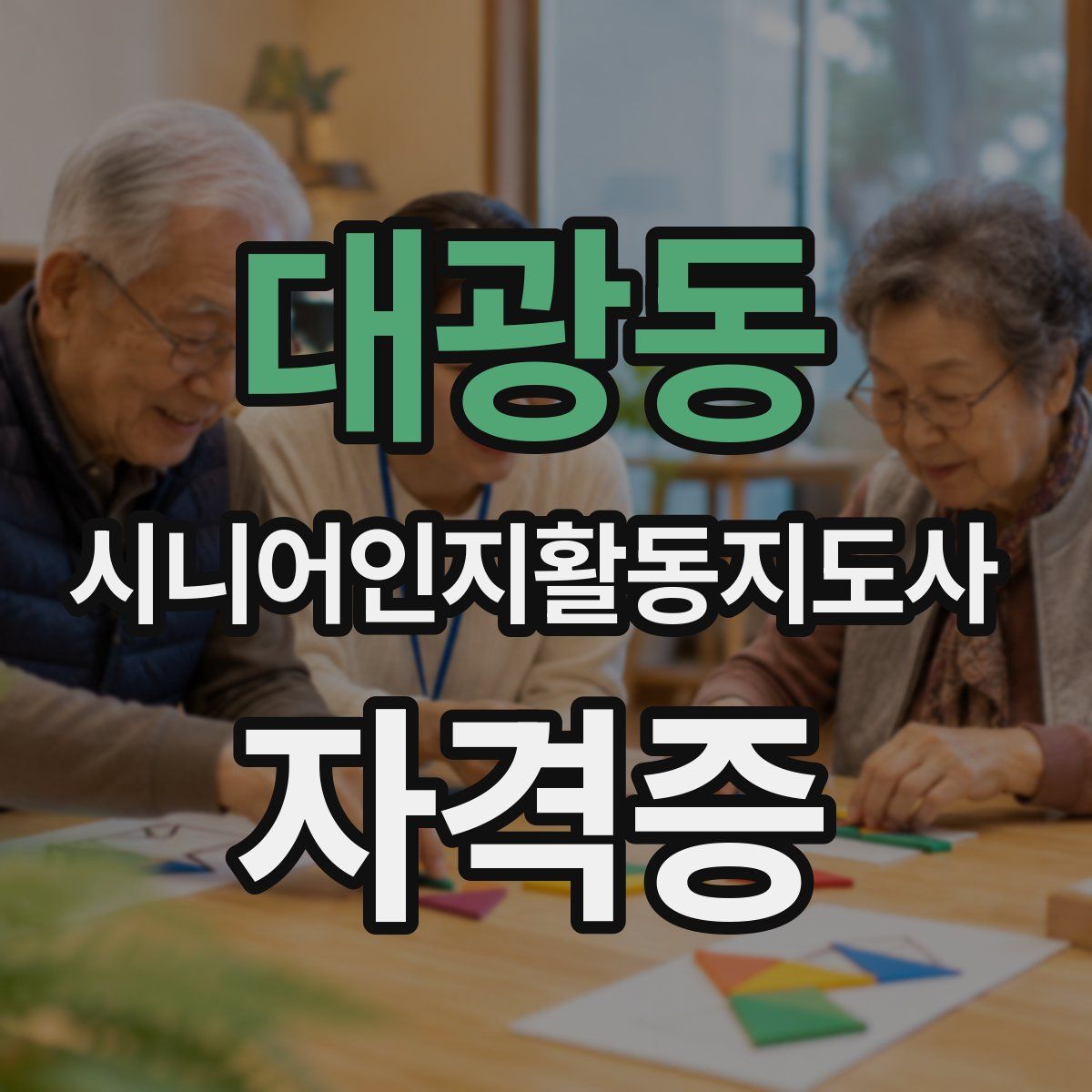 대광동 시니어인지활동지도사 자격증