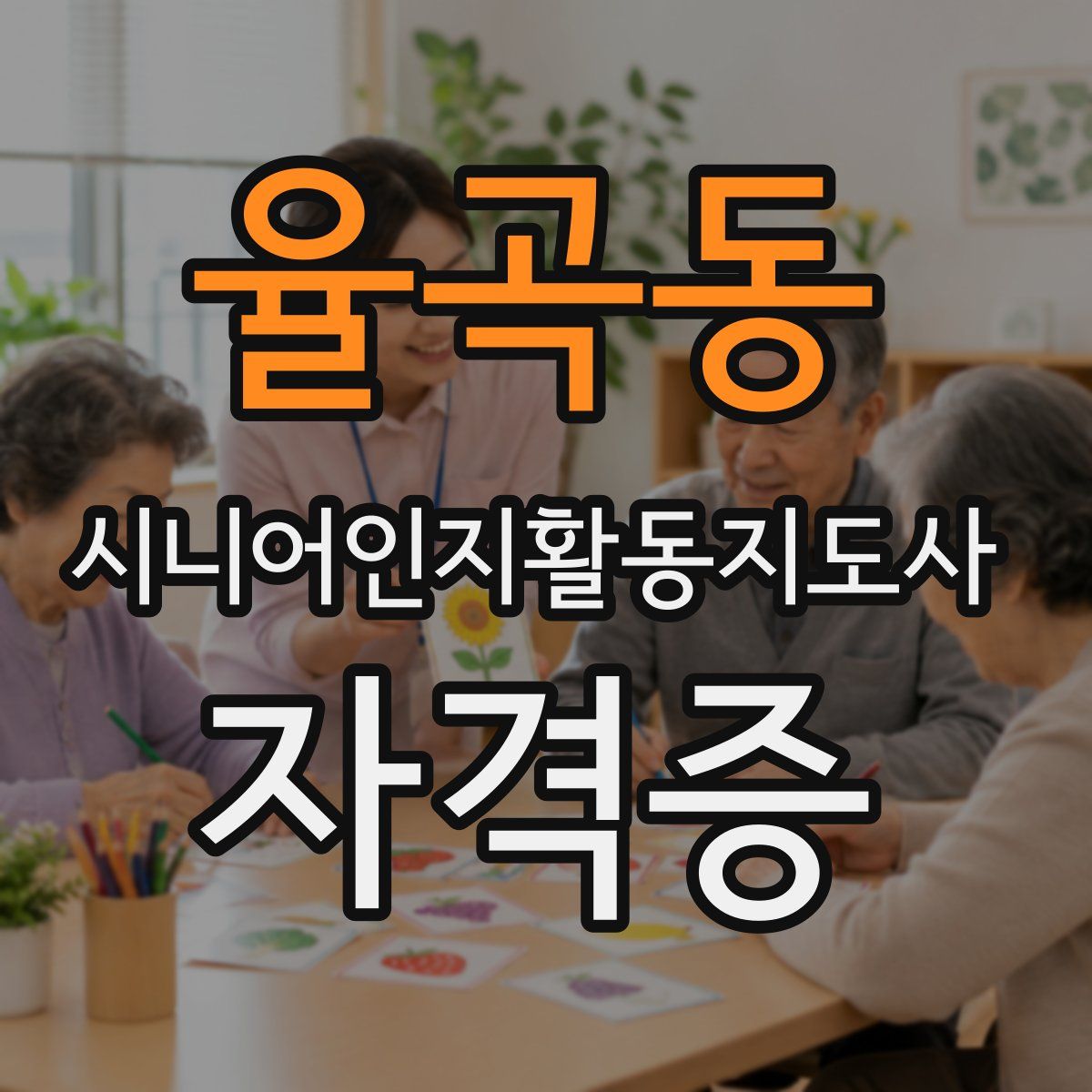 율곡동 시니어인지활동지도사 자격증