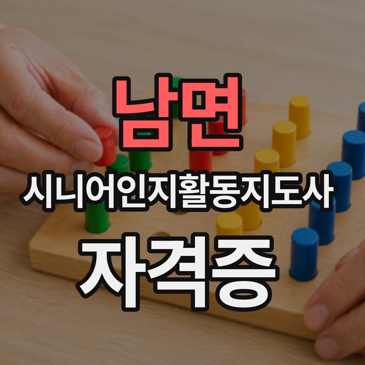 남면 시니어인지활동지도사 자격증