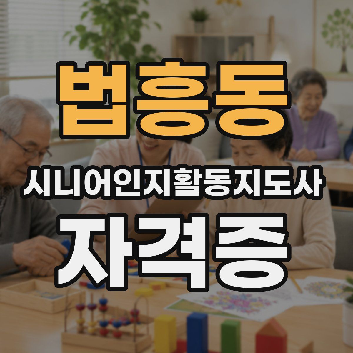 법흥동 시니어인지활동지도사 자격증