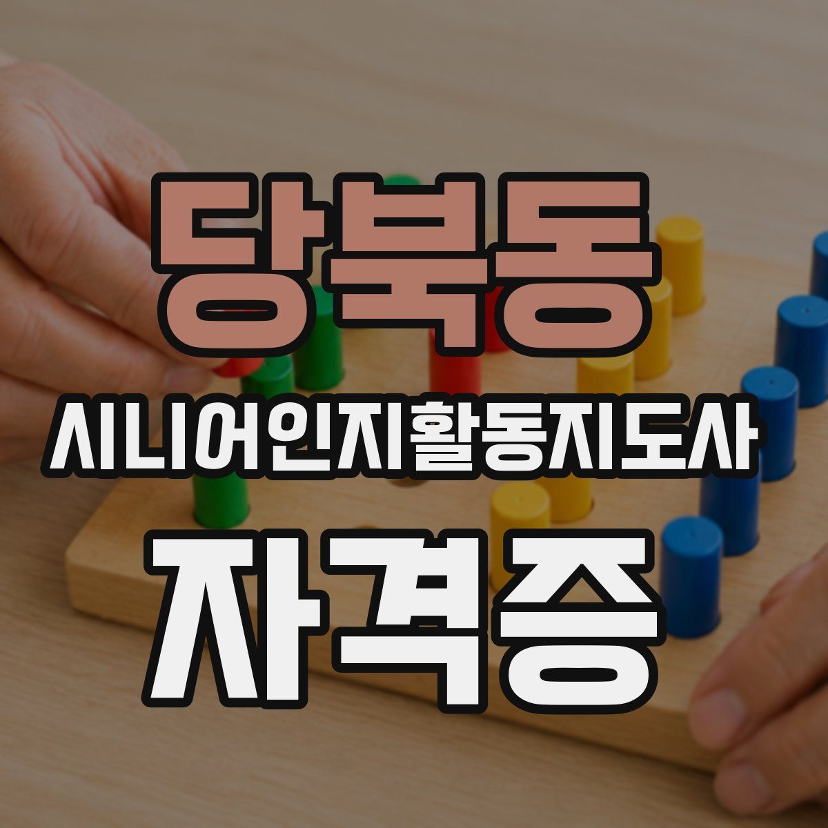 당북동 시니어인지활동지도사 자격증