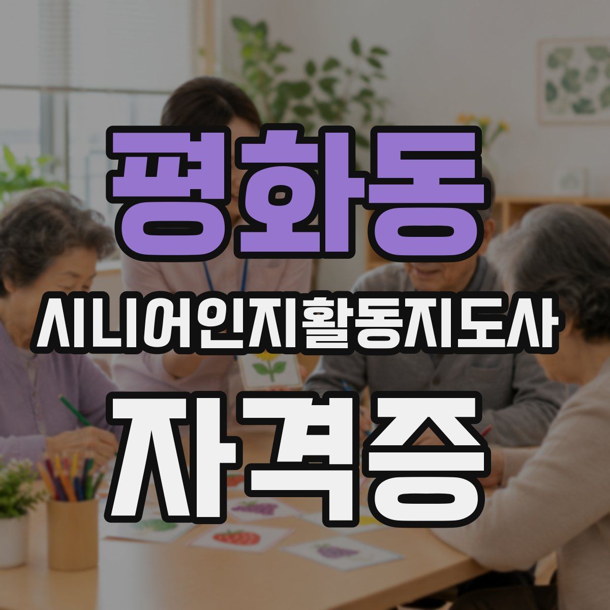 평화동 시니어인지활동지도사 자격증