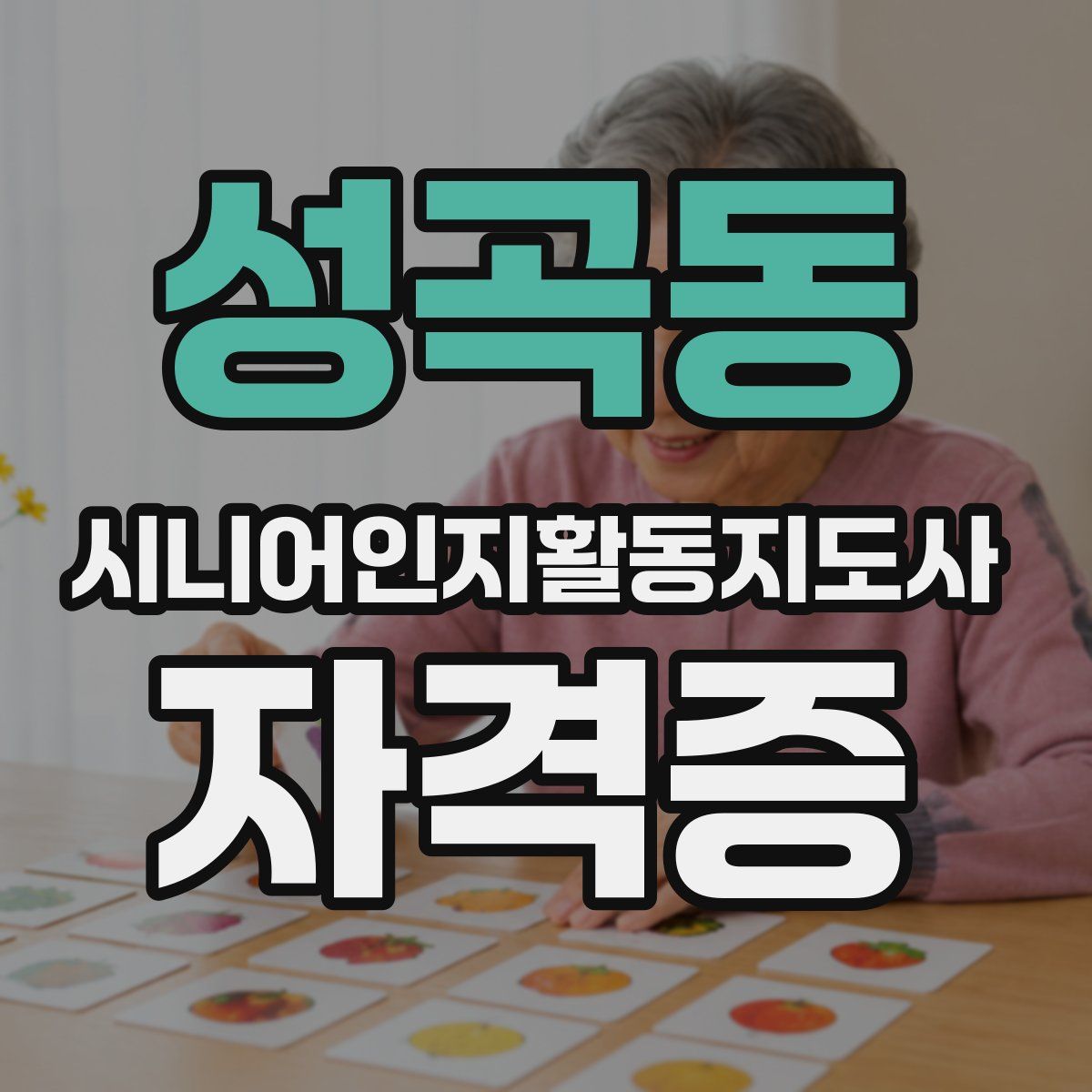 성곡동 시니어인지활동지도사 자격증