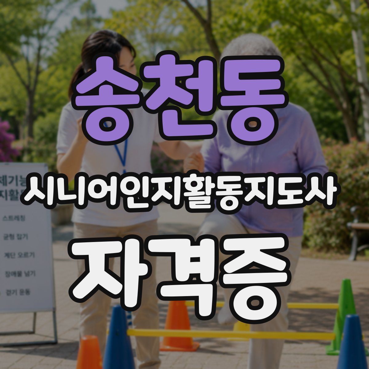 송천동 시니어인지활동지도사 자격증