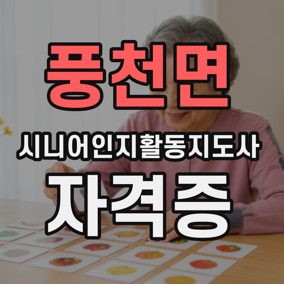 풍천면 시니어인지활동지도사 자격증