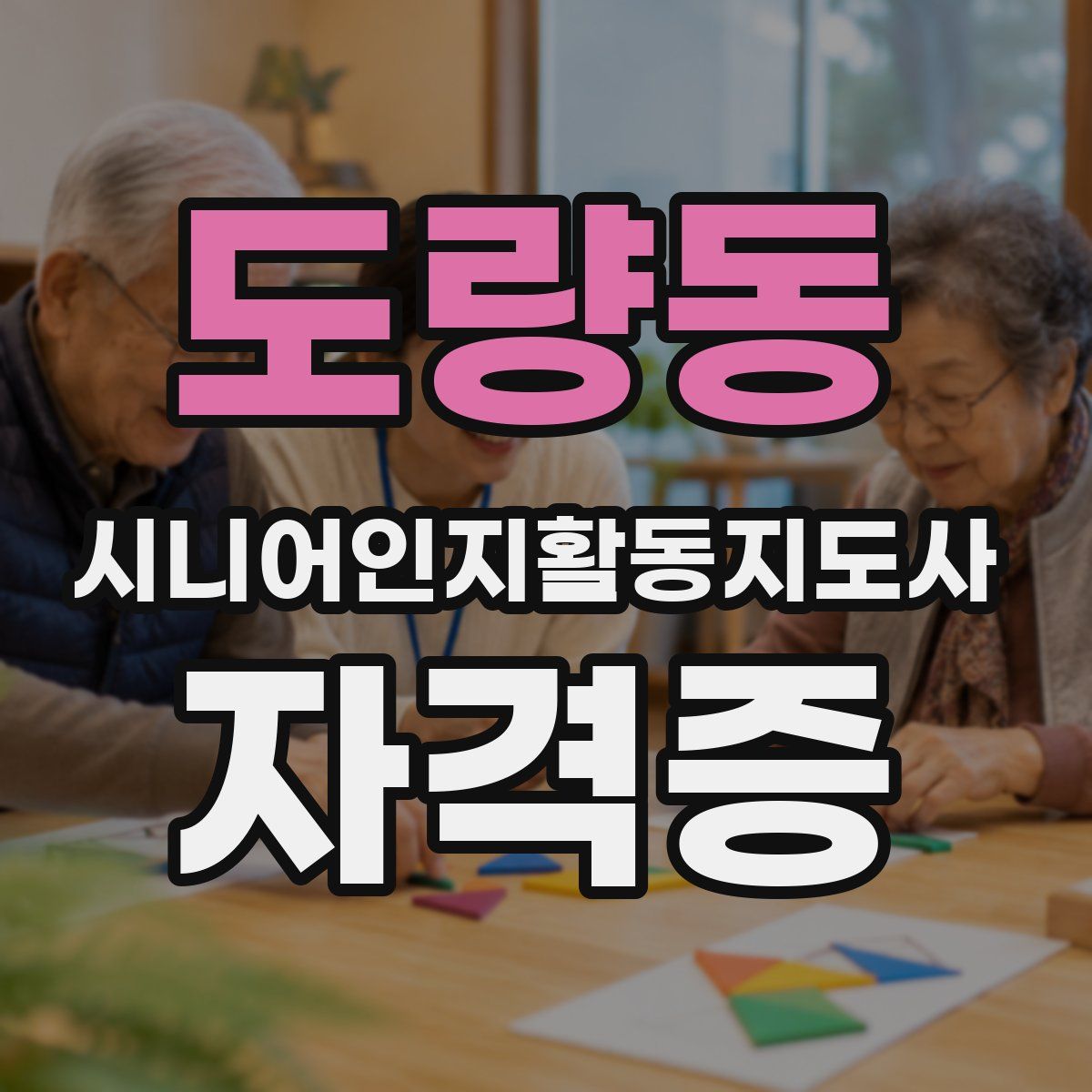 도량동 시니어인지활동지도사 자격증