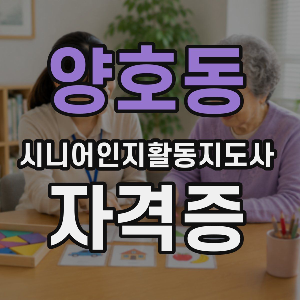 양호동 시니어인지활동지도사 자격증