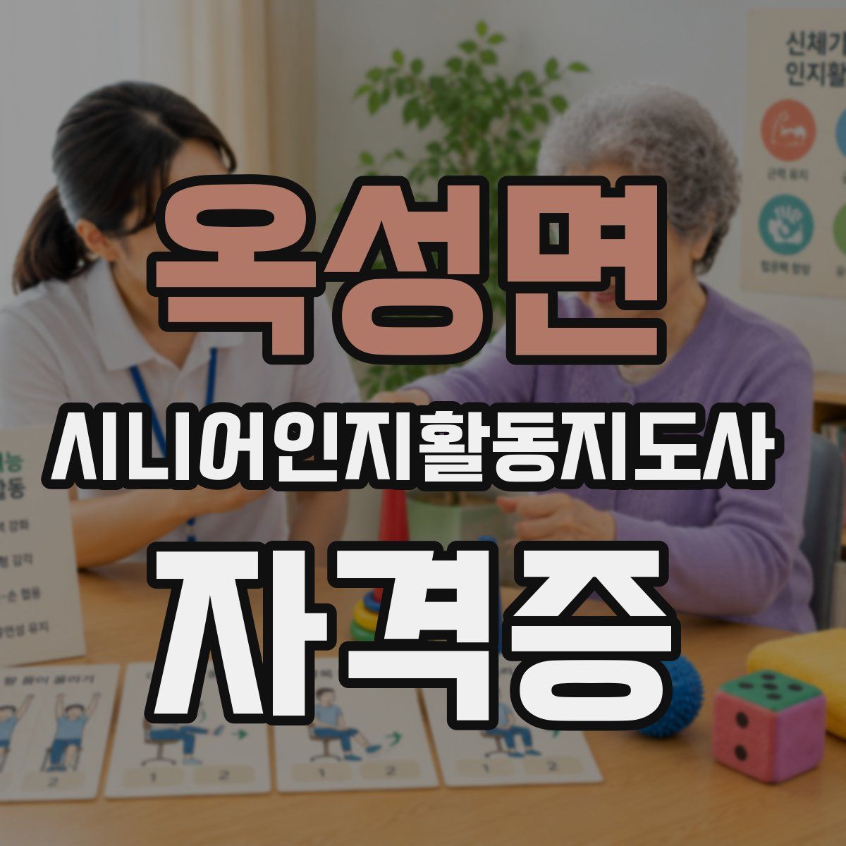 옥성면 시니어인지활동지도사 자격증