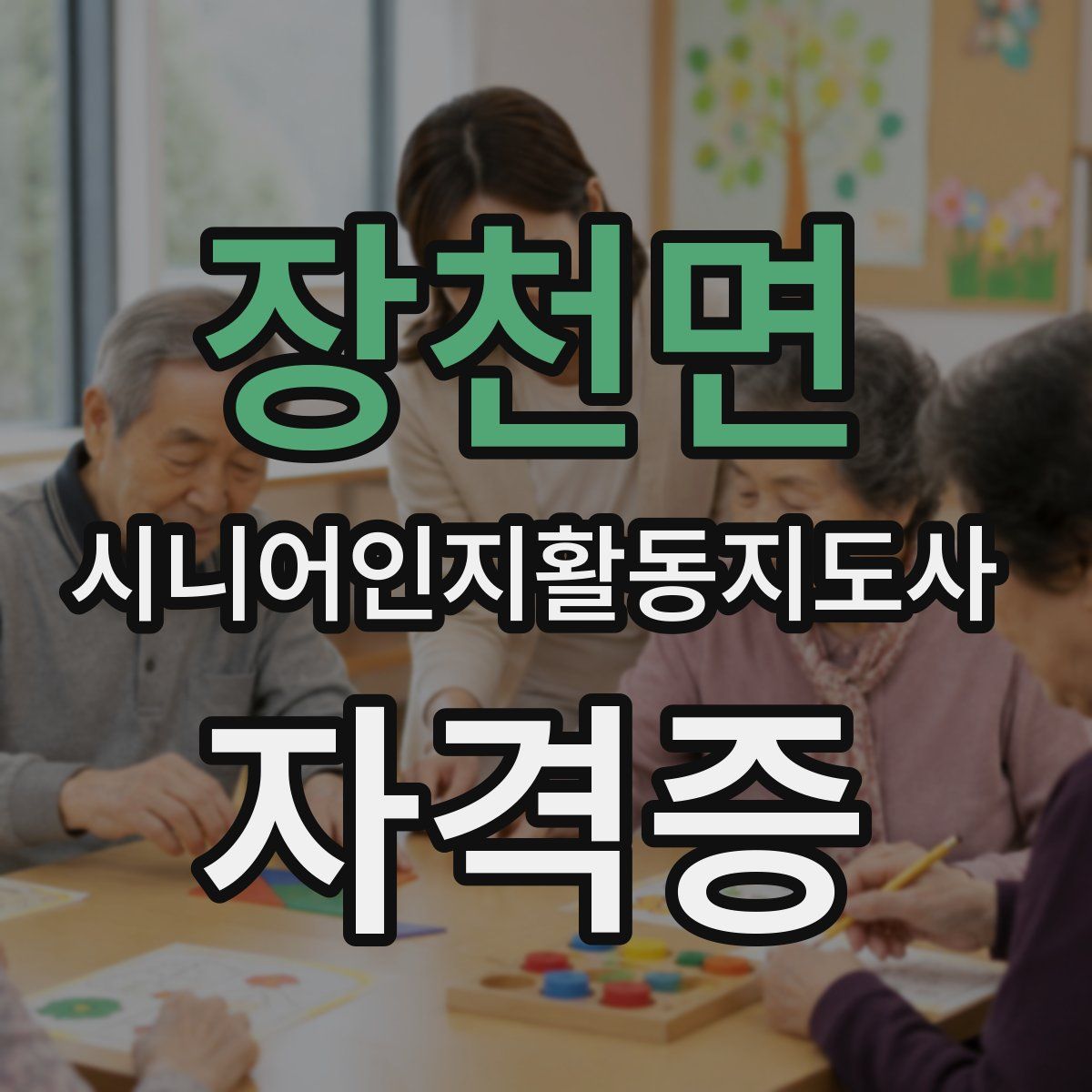 장천면 시니어인지활동지도사 자격증