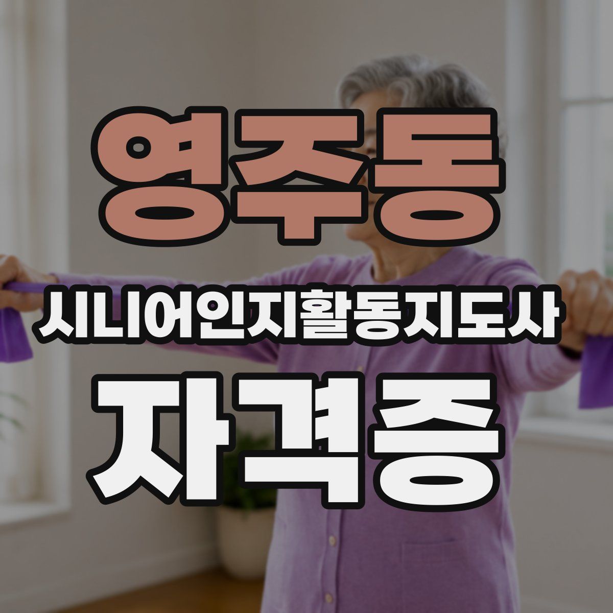 영주동 시니어인지활동지도사 자격증