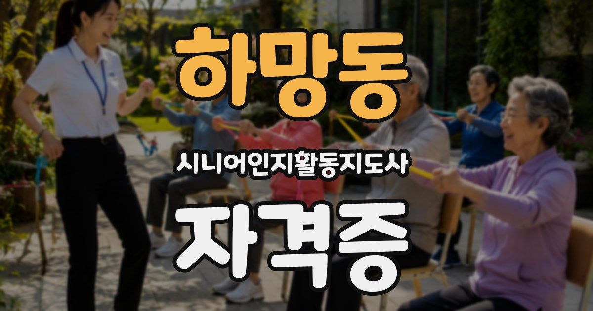 하망동 시니어인지활동지도사 자격증