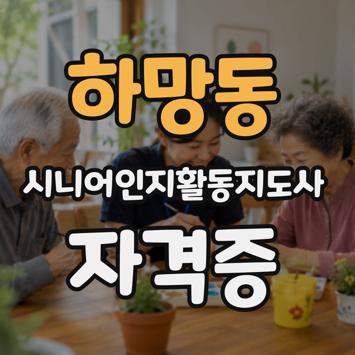 하망동 시니어인지활동지도사 자격증