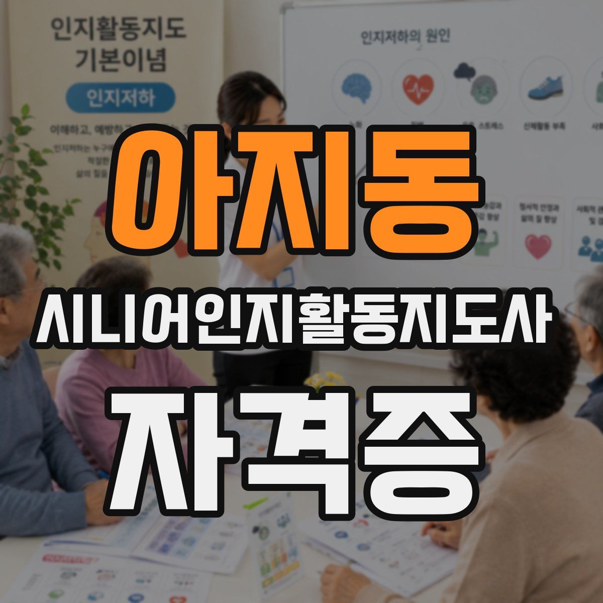 아지동 시니어인지활동지도사 자격증