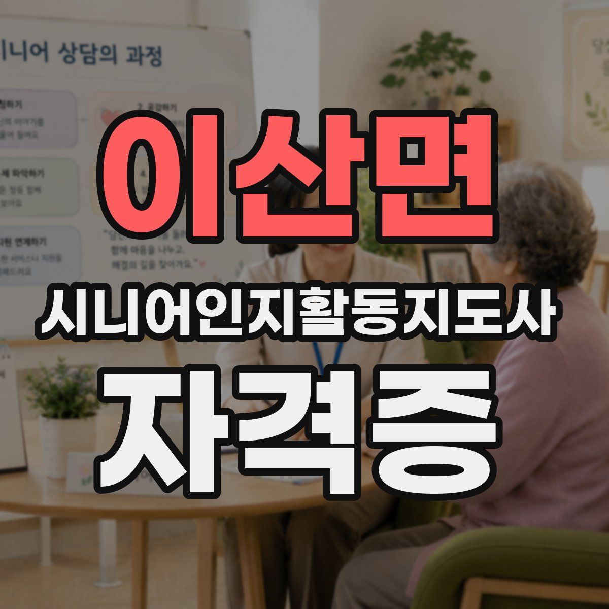 이산면 시니어인지활동지도사 자격증