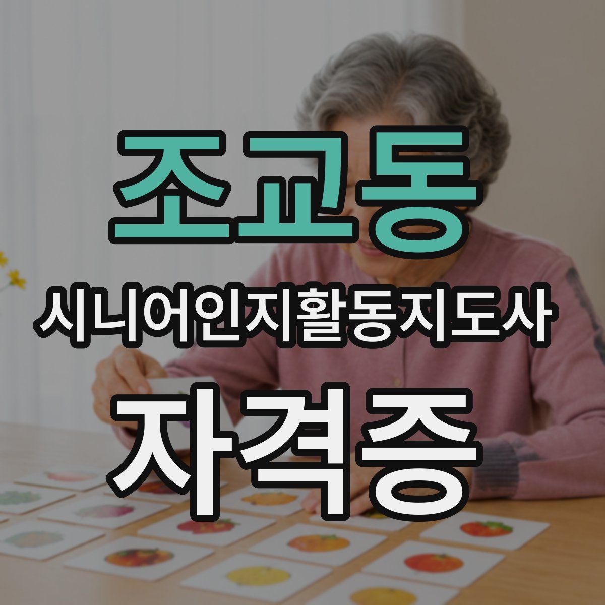조교동 시니어인지활동지도사 자격증