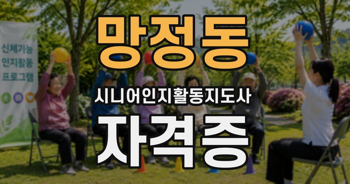 망정동 시니어인지활동지도사 자격증