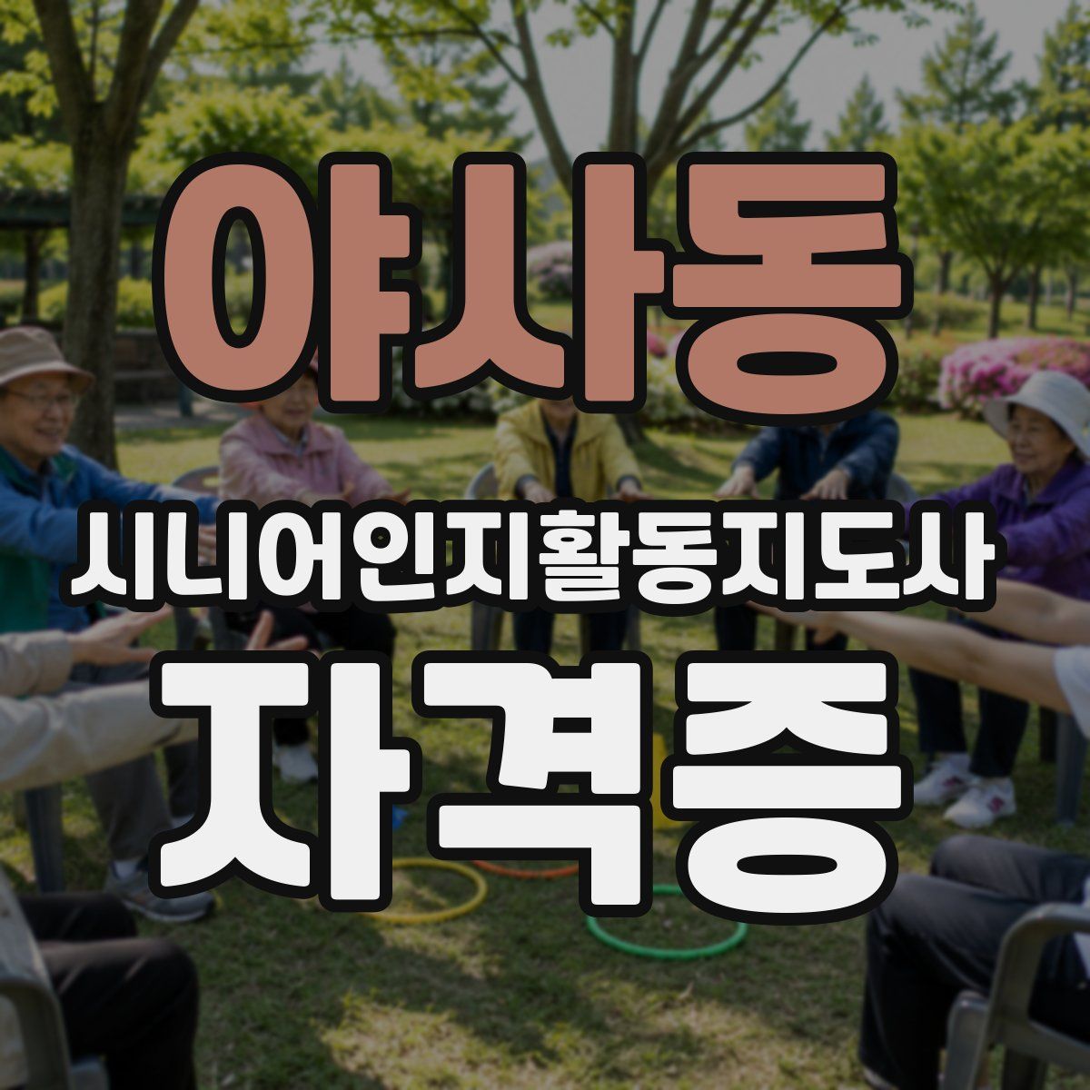 야사동 시니어인지활동지도사 자격증