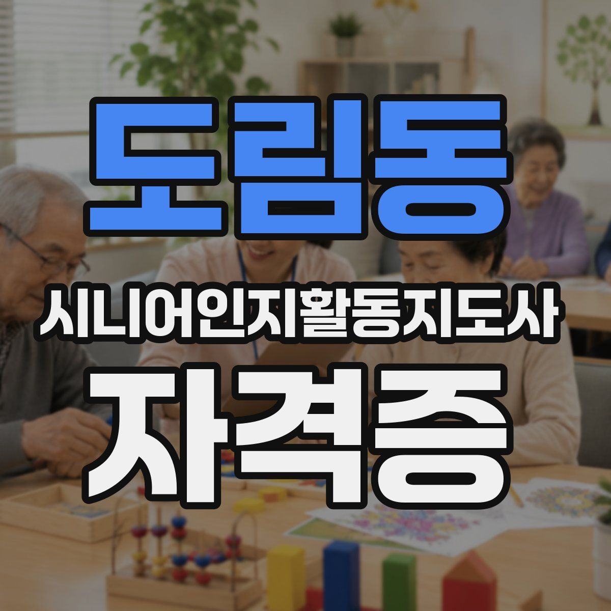 도림동 시니어인지활동지도사 자격증