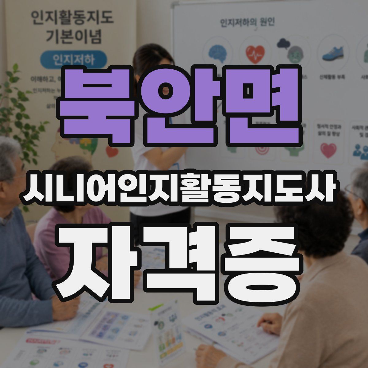 북안면 시니어인지활동지도사 자격증