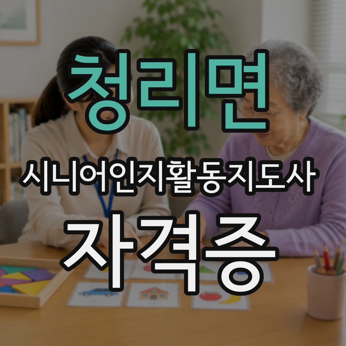 청리면 시니어인지활동지도사 자격증