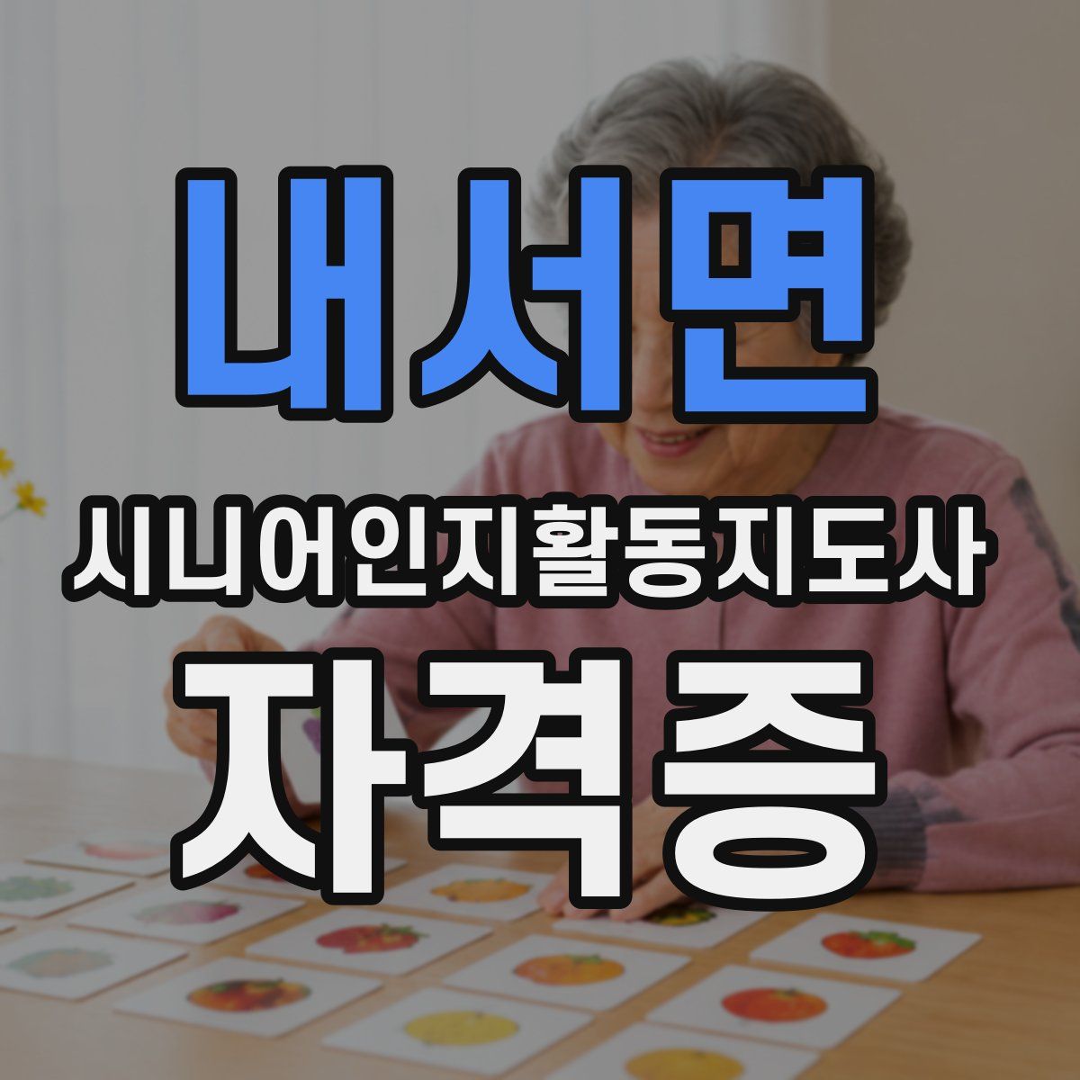 내서면 시니어인지활동지도사 자격증