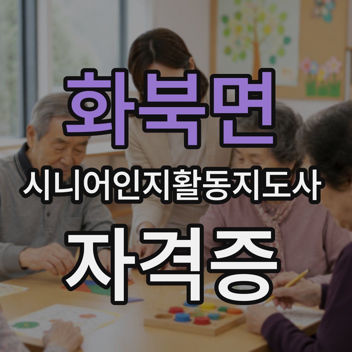 화북면 시니어인지활동지도사 자격증