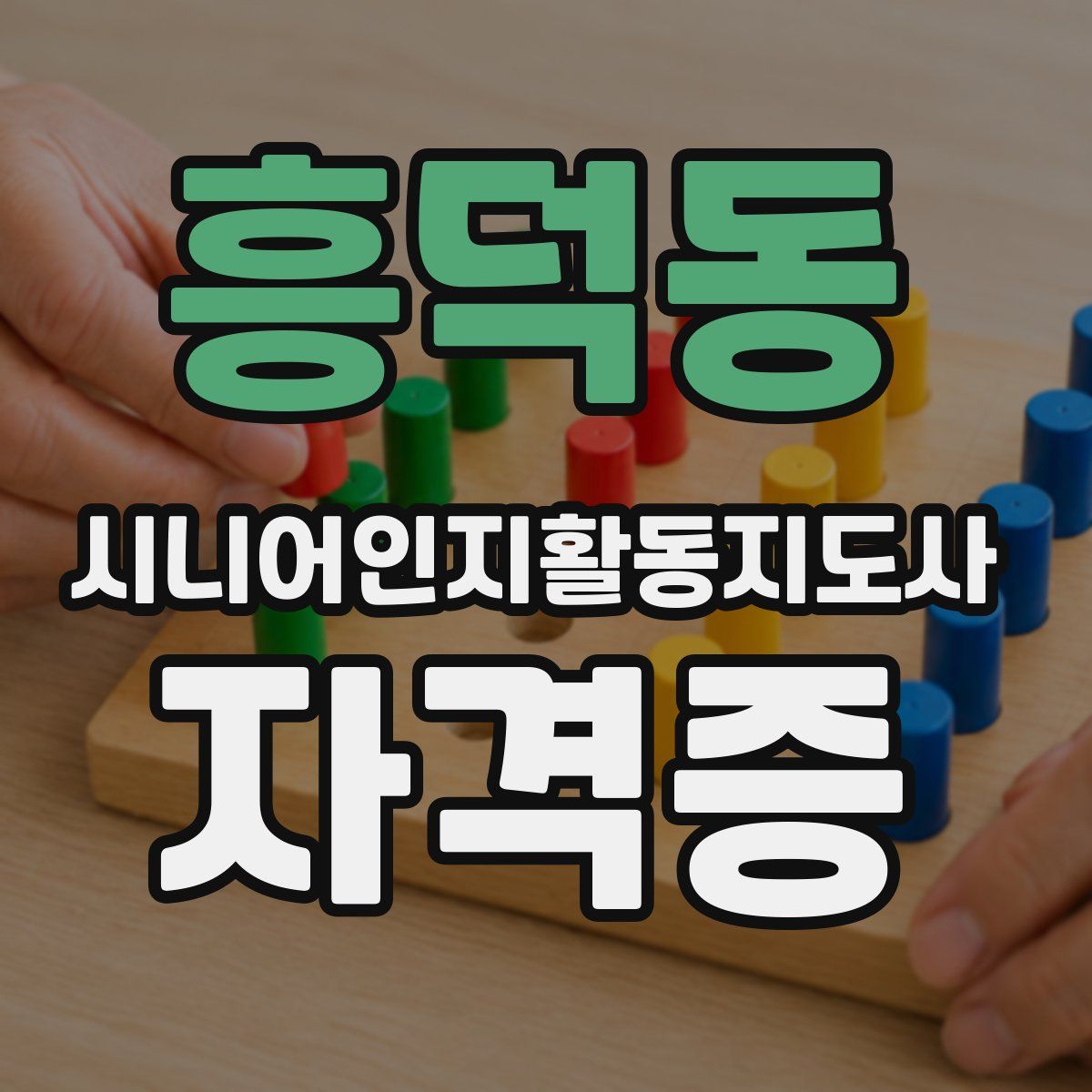 흥덕동 시니어인지활동지도사 자격증